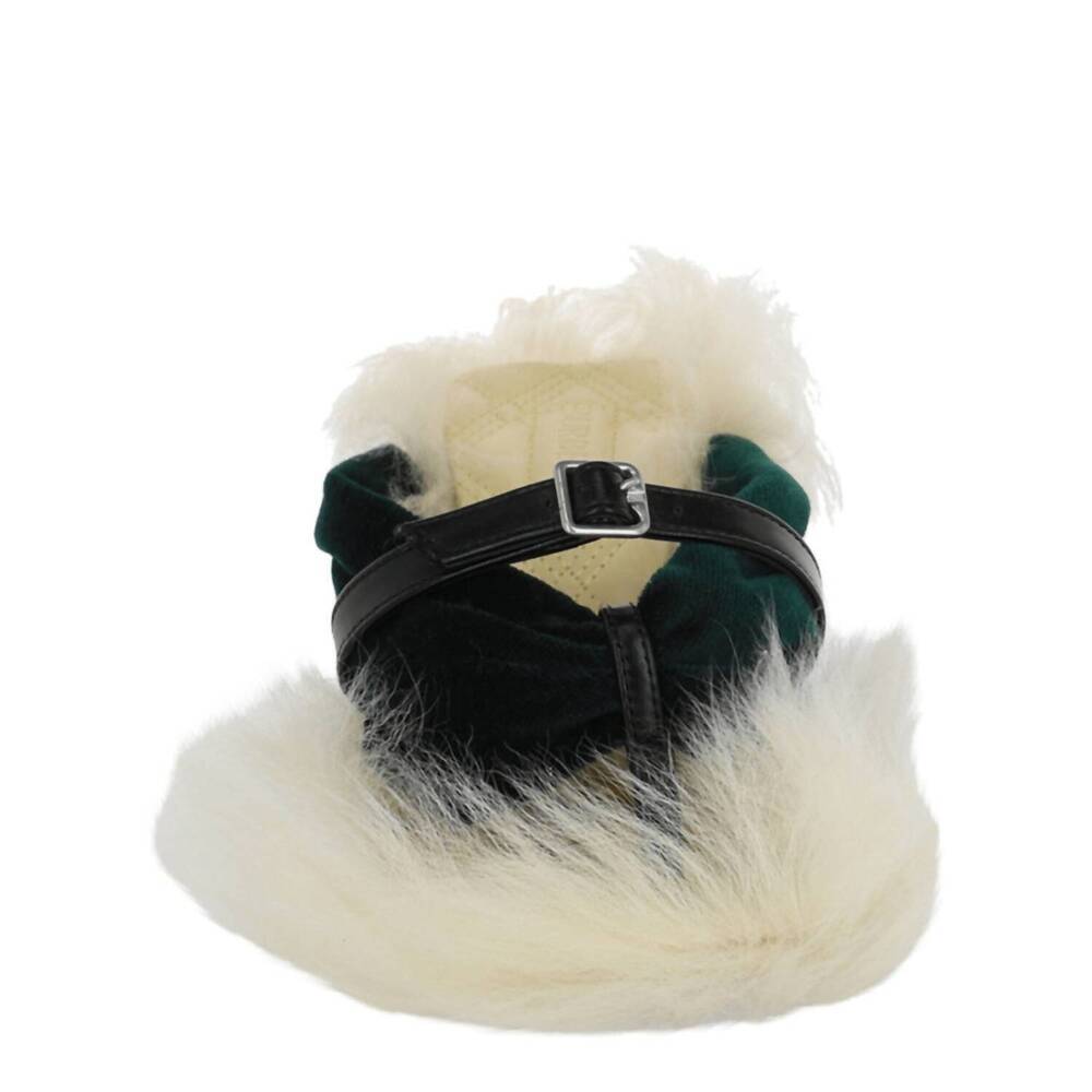 NEW BURBERRY women's step post heel sandals in green white - Picture 4 of 4